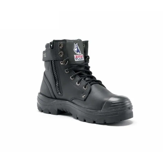 Picture of Steel Blue, Argyle, Safety Boot, Zip, Bump Cap